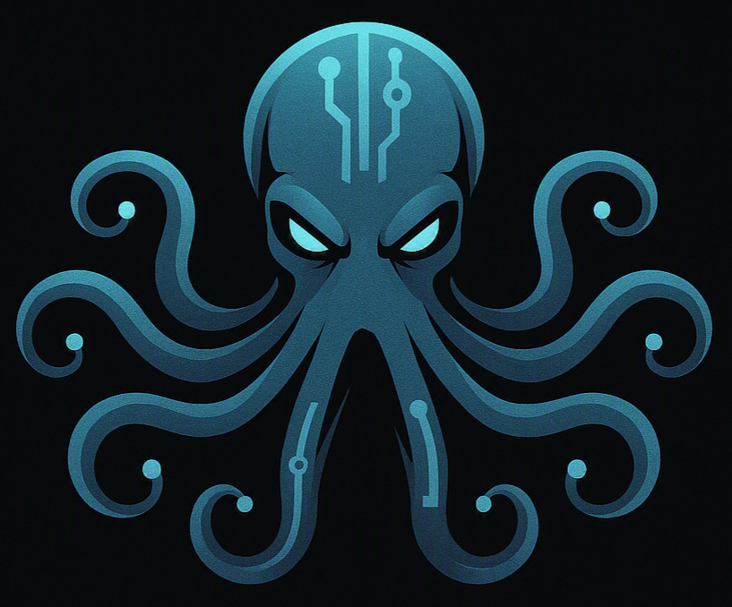 CYBERCORSICA octopus logo — 8 tentacles for 8 core services